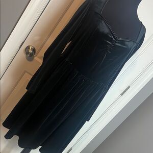 AVA & VIV VELVET BLACK DRESS - 1X